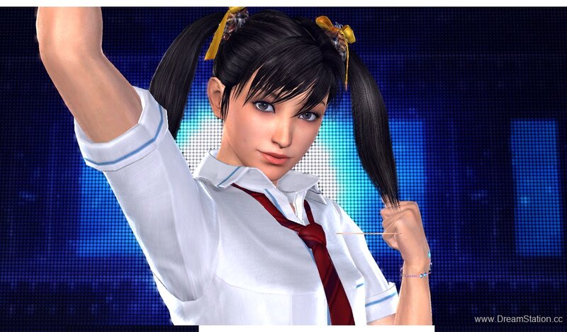 Anime Girl in School Uniform — White, Confident
