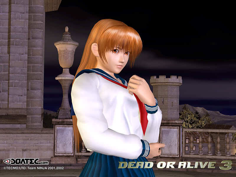 Anime Girl in School Uniform — White, Dramatic, Night