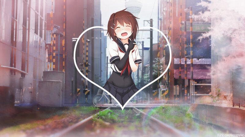 Anime Girl in School Uniform — White, Dreamy, Spring