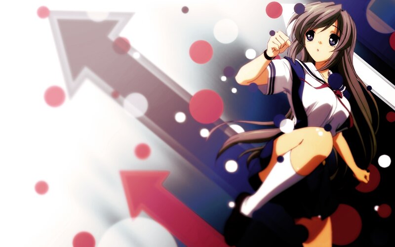 Anime Girl in School Uniform — White, Dynamic, School Uniform