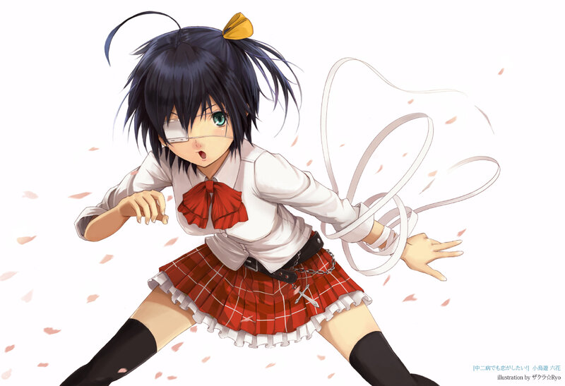 Anime Girl in School Uniform — White, Dynamic, Spring
