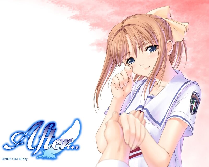 Anime Girl in School Uniform — White, Gentle