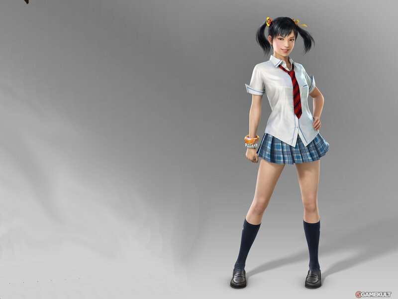 Anime Girl in School Uniform — White, Neutral, 3d Render