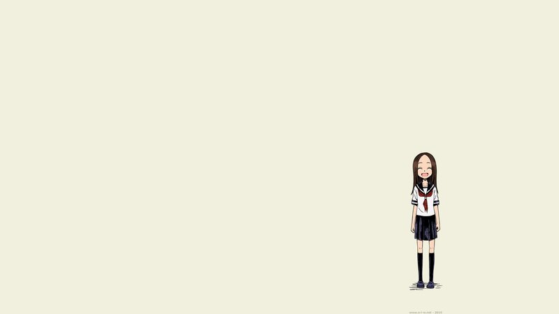 Anime Girl in School Uniform — White, Neutral, School Uniform, Skirt