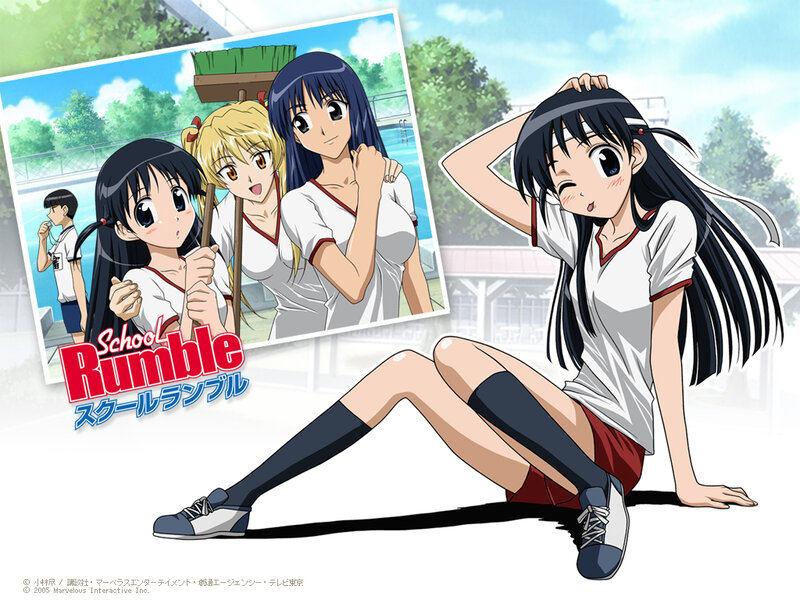 Anime Girl in School Uniform — White, Playful, Afternoon, School Uniform
