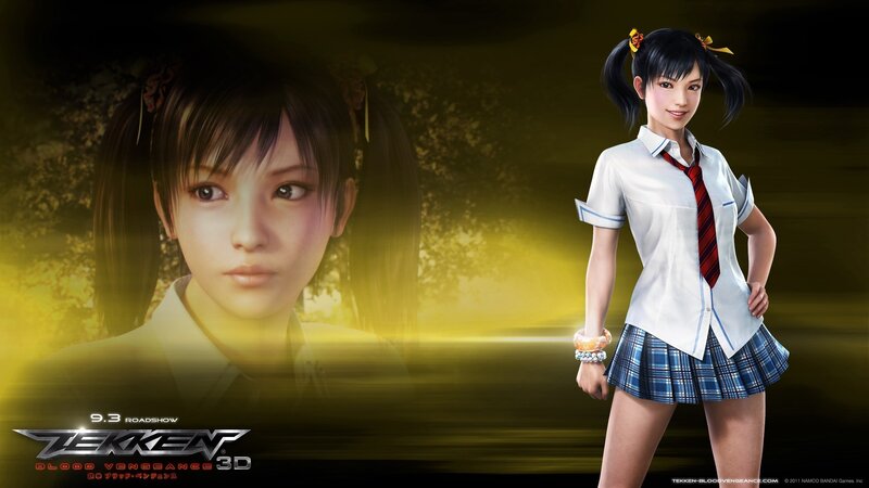 Anime Girl in School Uniform — Yellow, Dramatic, 3d Render, School Uniform
