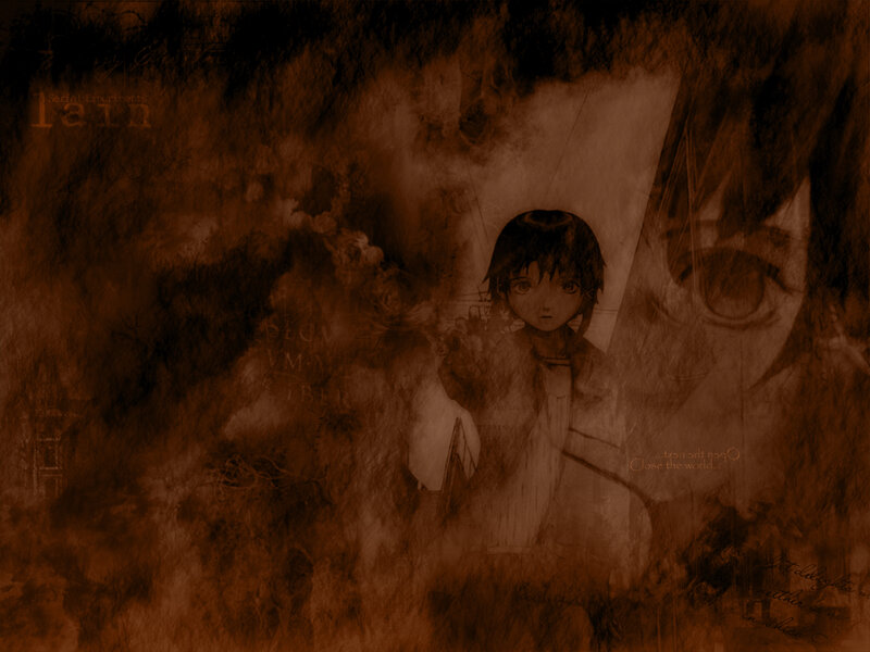 anime girl in sepia tones