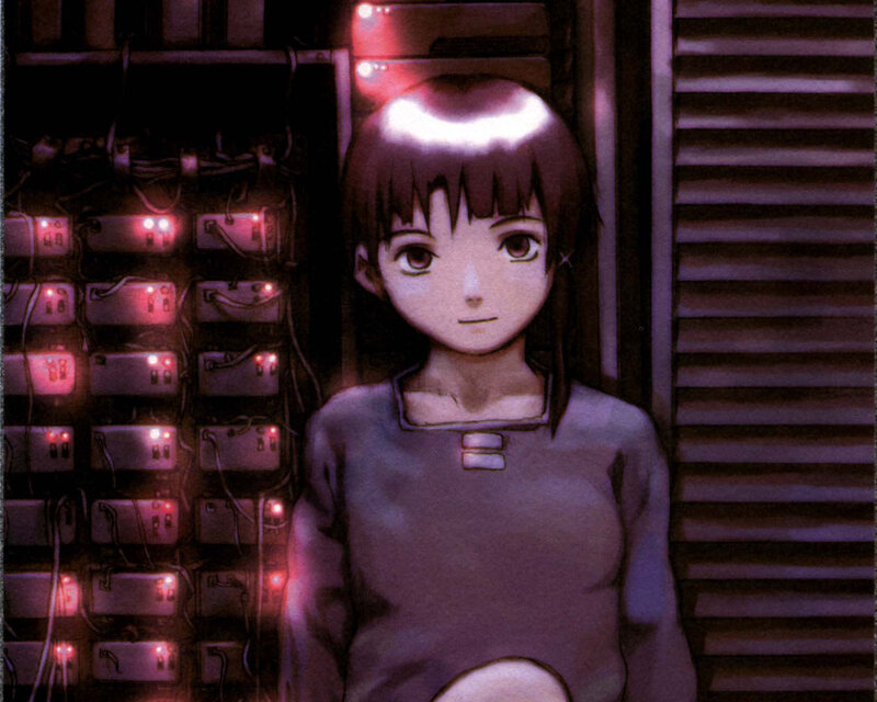 Anime Girl in Server Room — Purple