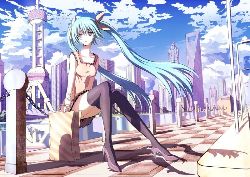 Anime girl in Shanghai