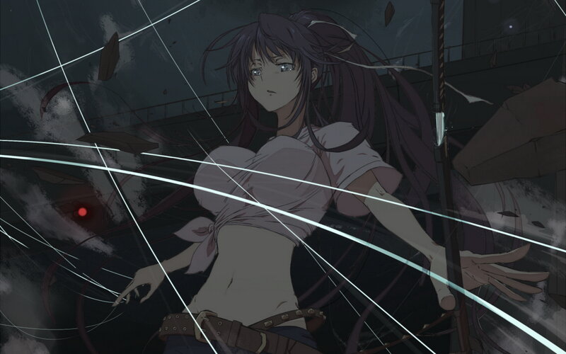 anime girl in shattered glass