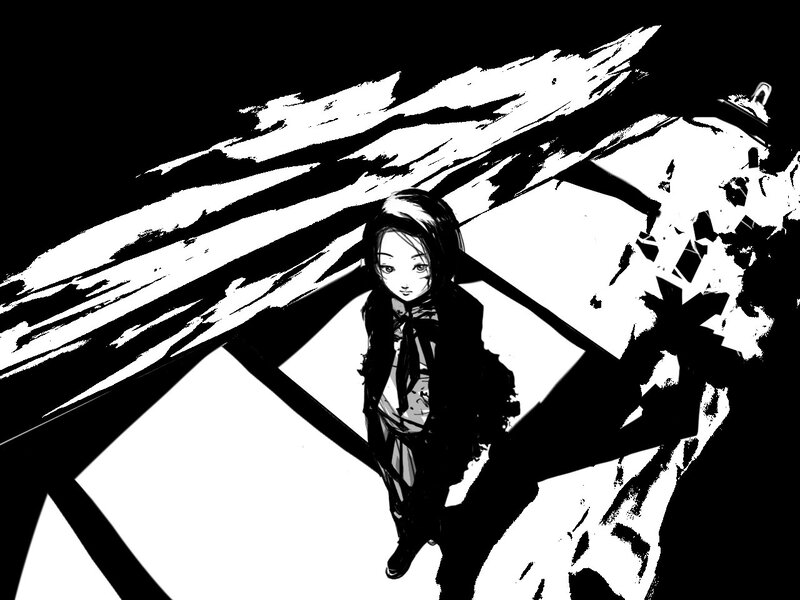 anime girl in shattered world