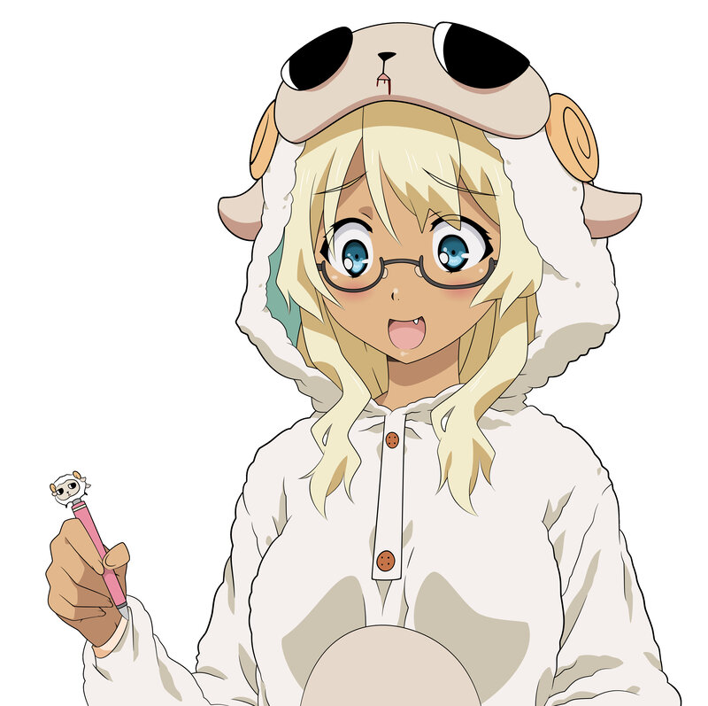 anime girl in sheep costume