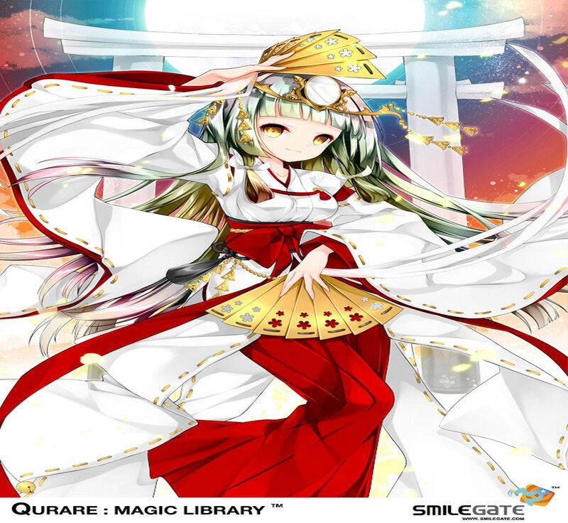 Anime Girl in Shrine Attire — White, Dramatic