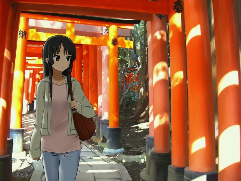 Anime Girl in Shrine