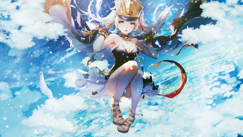 Anime Girl in Sky — Blue, Dramatic