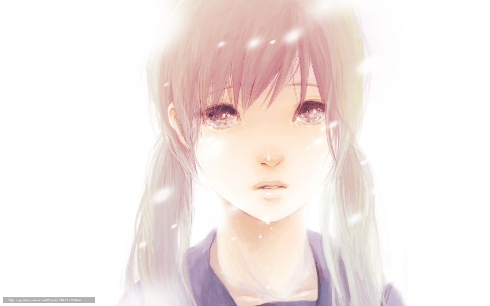 anime girl in snow
