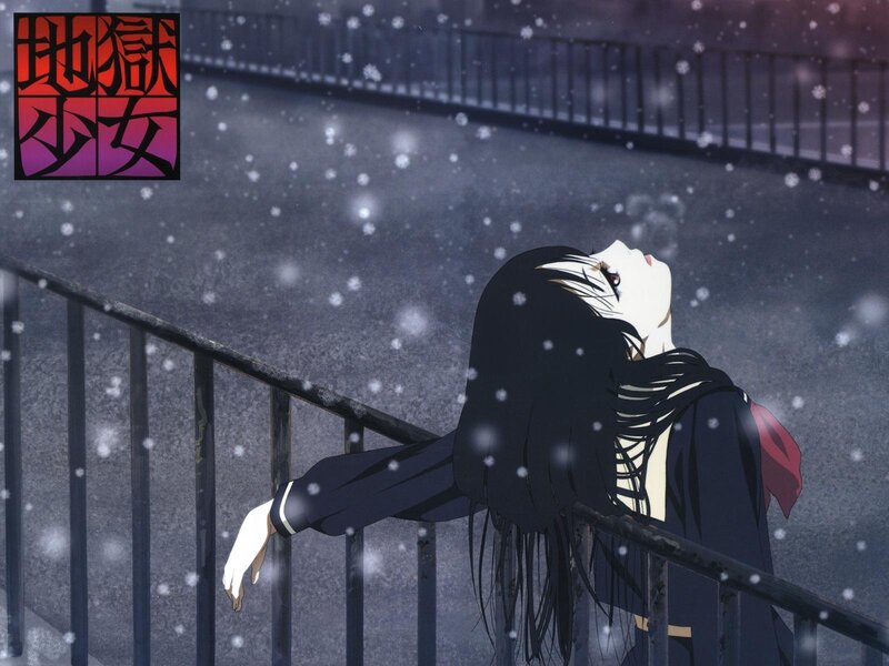 Anime girl in snow