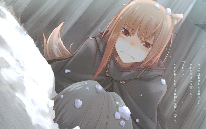 Anime girl in snow