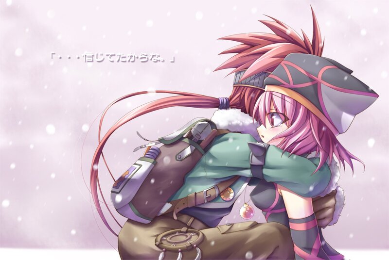 anime girl in snow