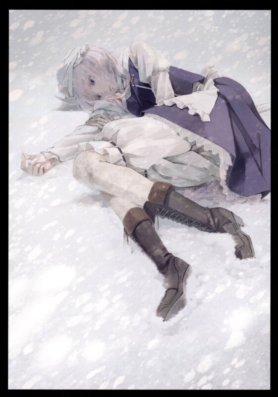 Anime girl in snow