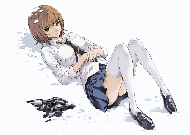 anime girl in snow