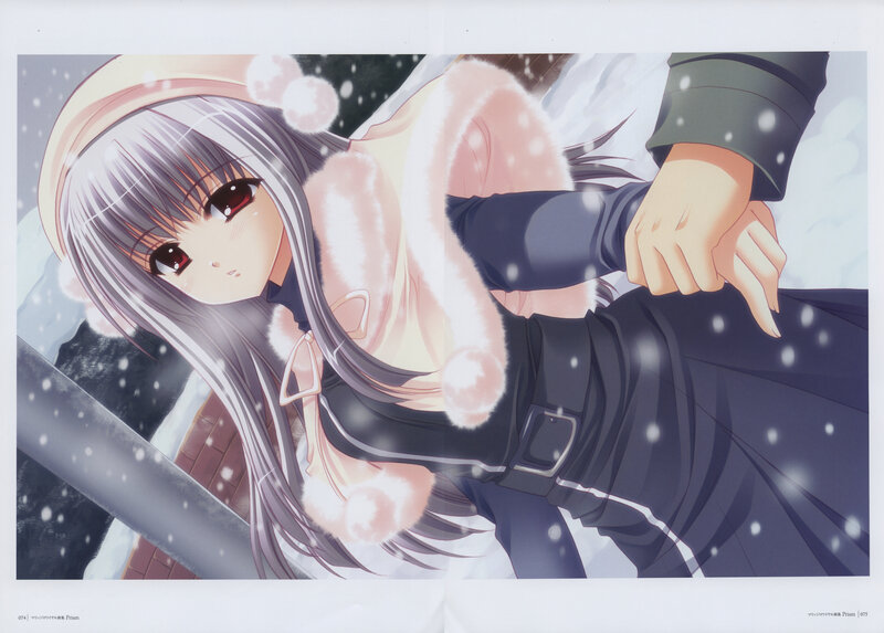 Anime Girl in Snow — Gray