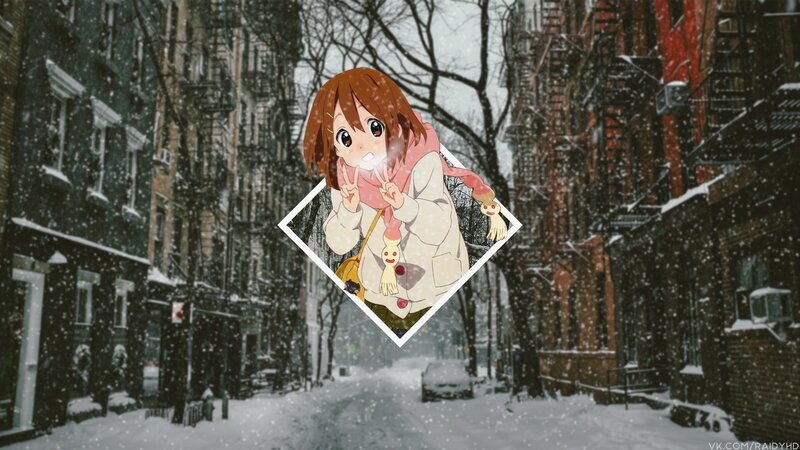 Anime Girl in Snow — White, Cold, Serene