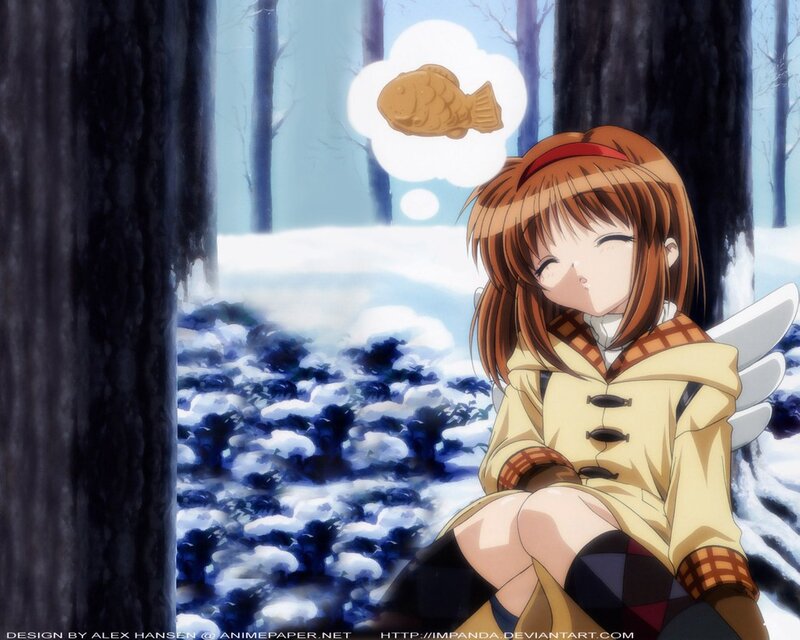 Anime Girl in Snow — White, Peaceful