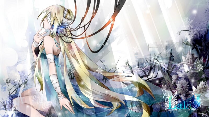 anime girl in snowy landscape