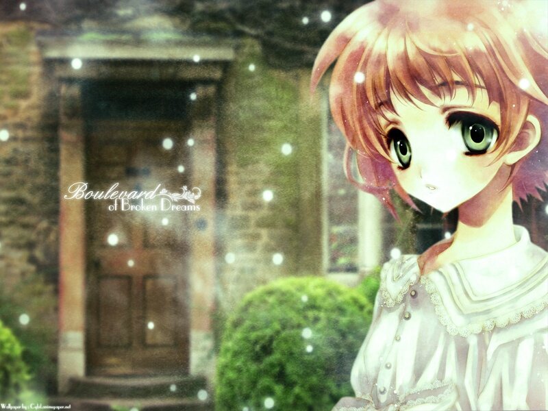 anime girl in snowy scene
