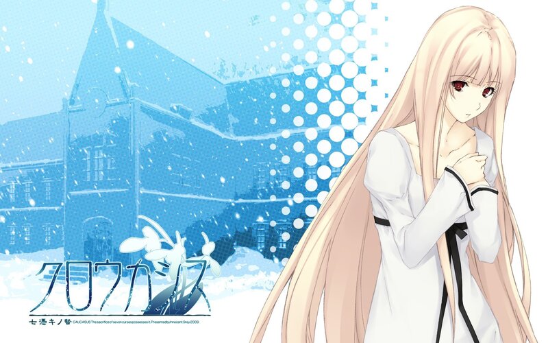 Anime girl in snowy scene