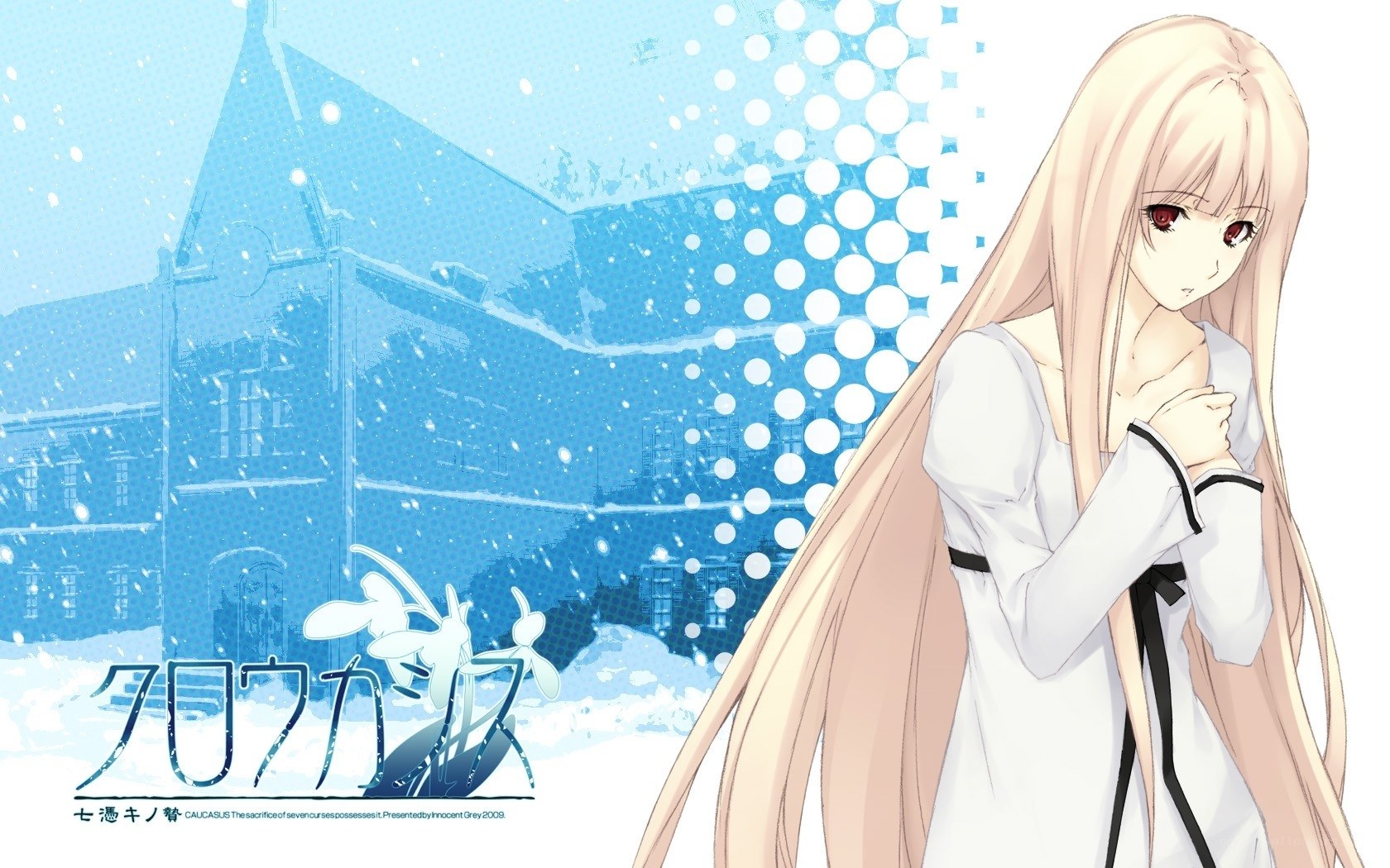 anime girl in snowy scene