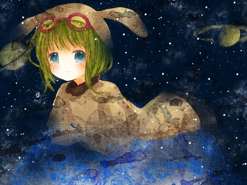 anime girl in space