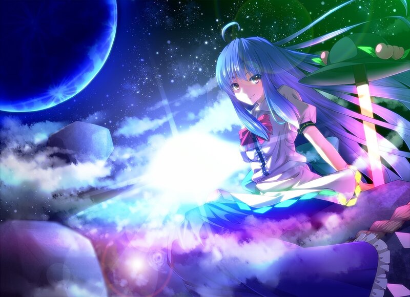 anime girl in space