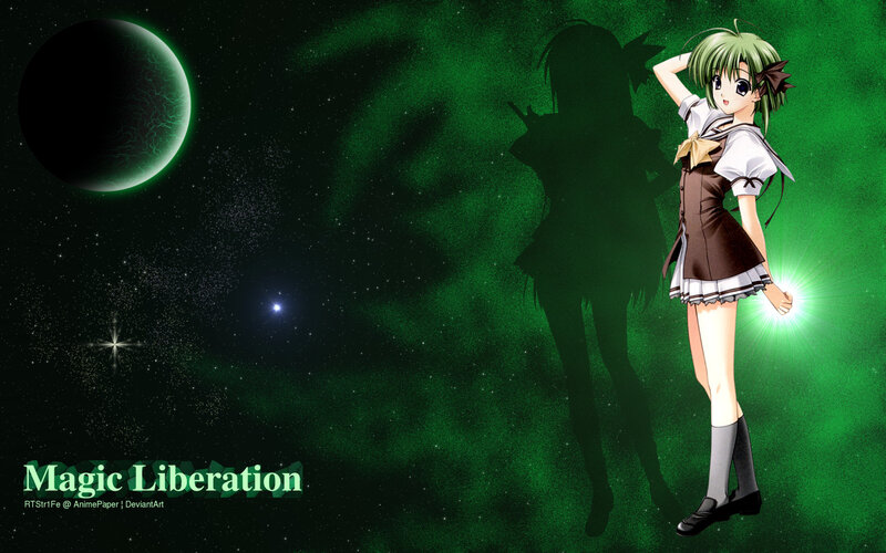 Anime girl in space