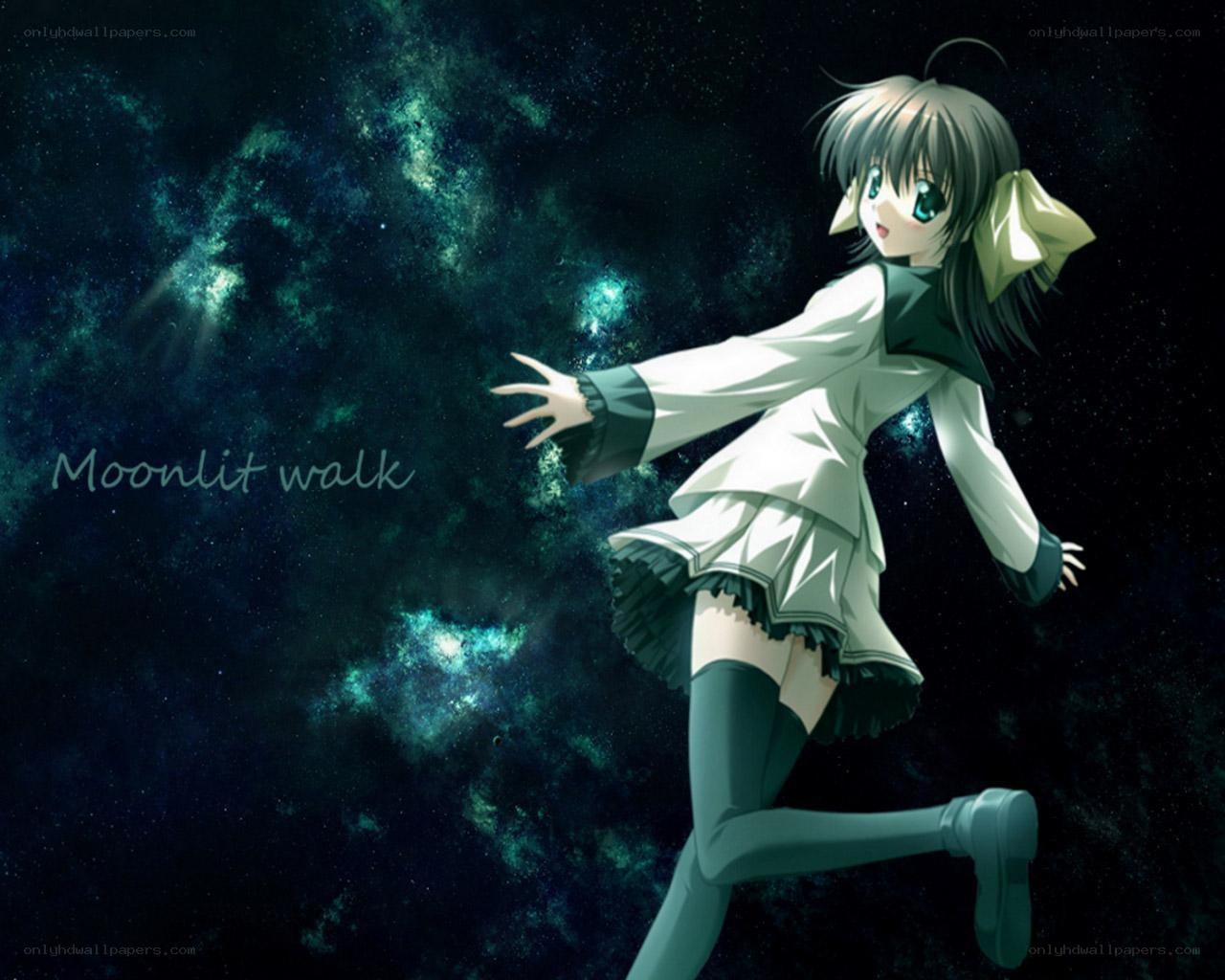 Anime girl in space