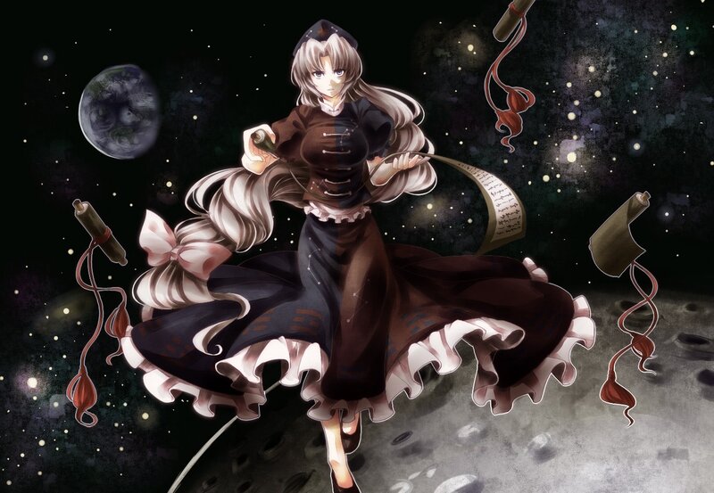 anime girl in space