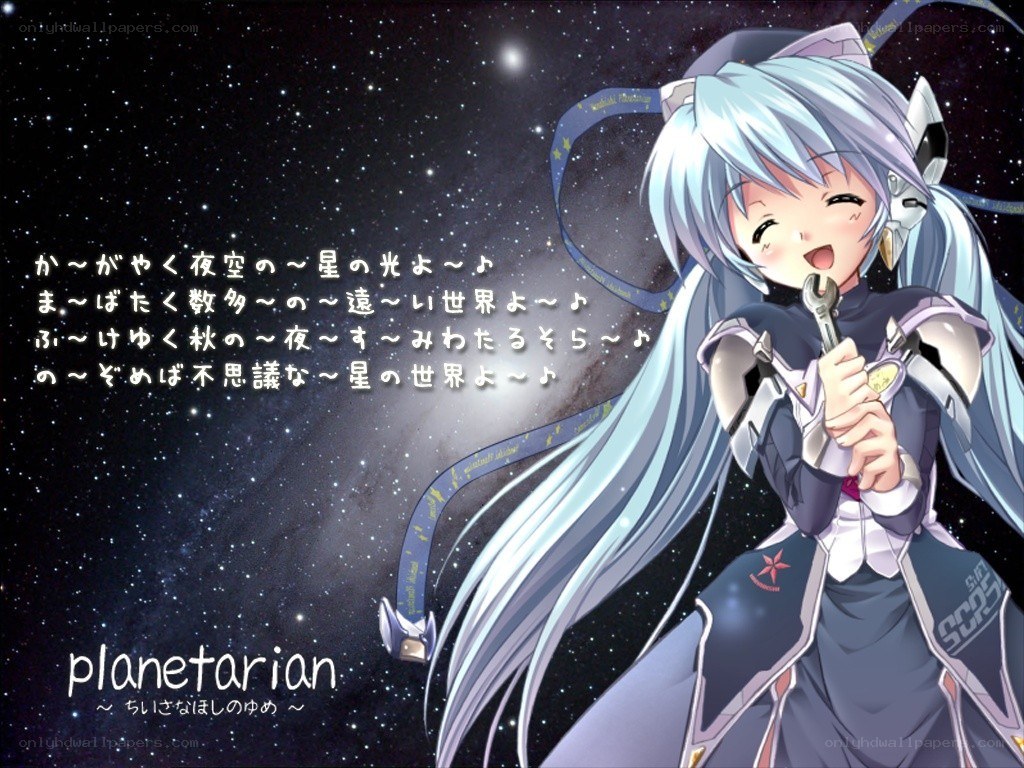 Anime girl in space