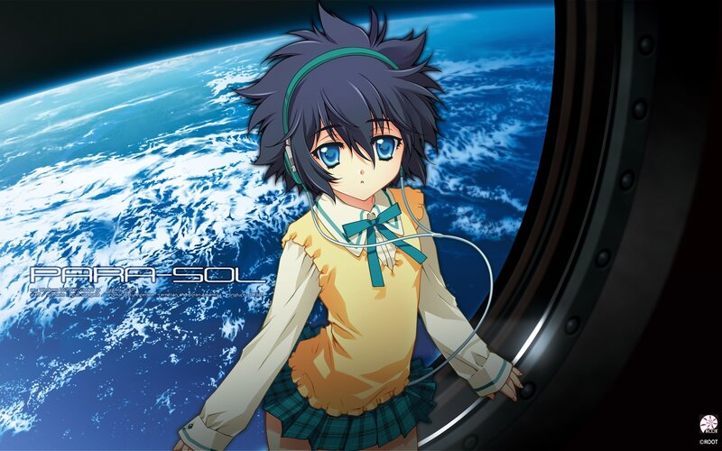 Anime girl in space