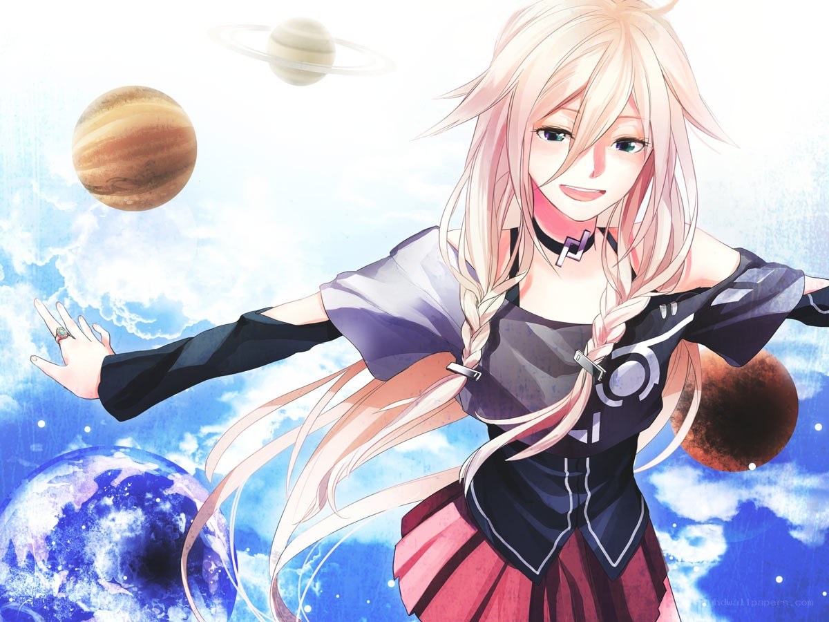anime girl in space