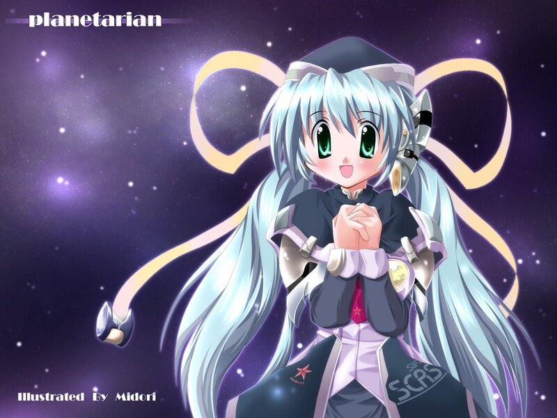 anime girl in space