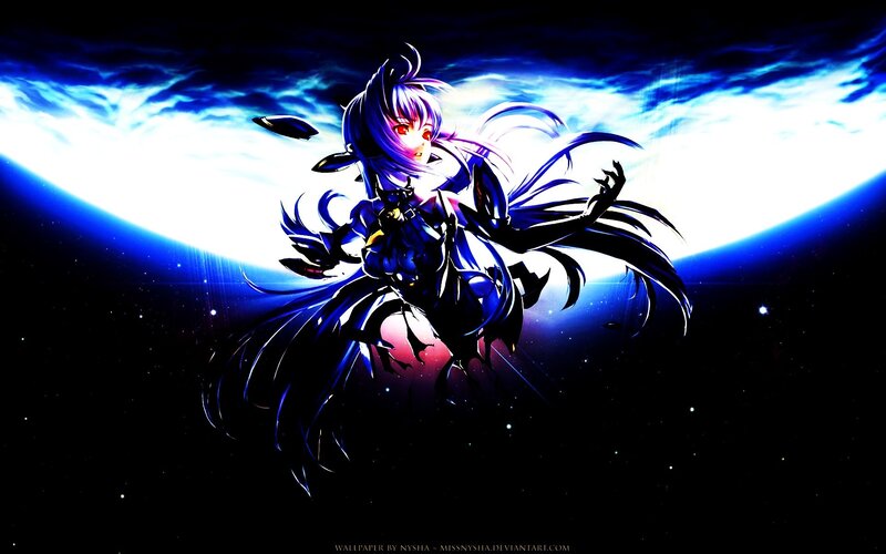 anime girl in space