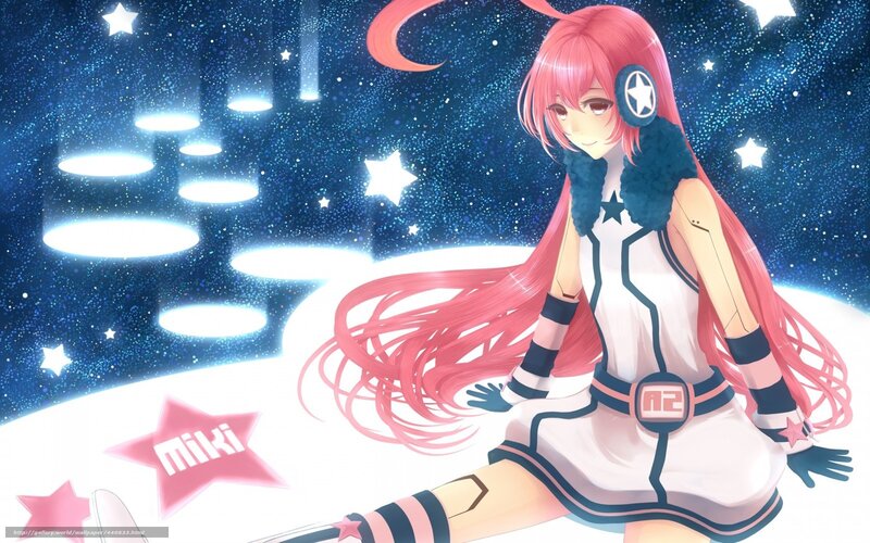 Anime girl in space
