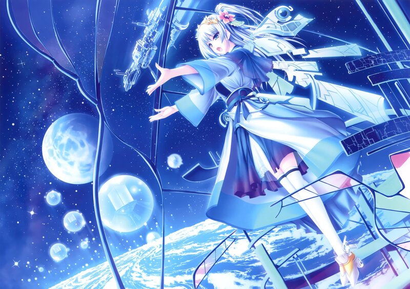 anime girl in space