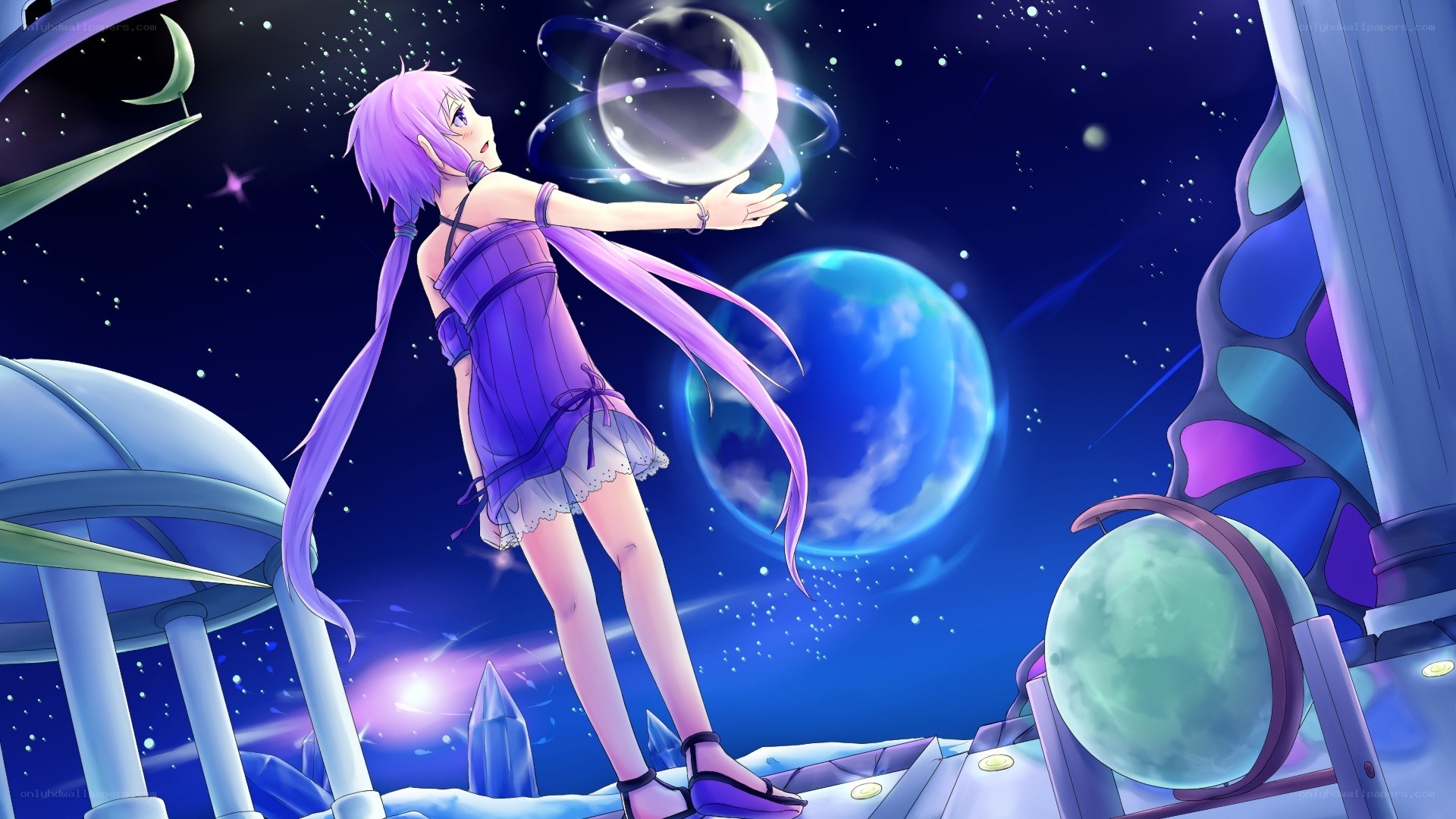 anime girl in space