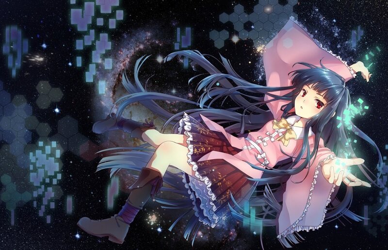 Anime girl in space
