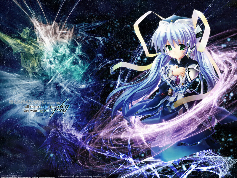 anime girl in space