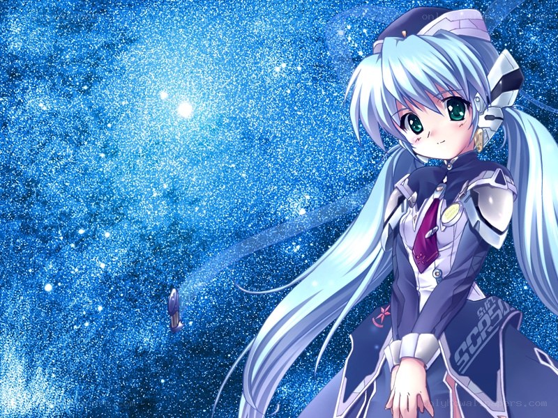 anime girl in space