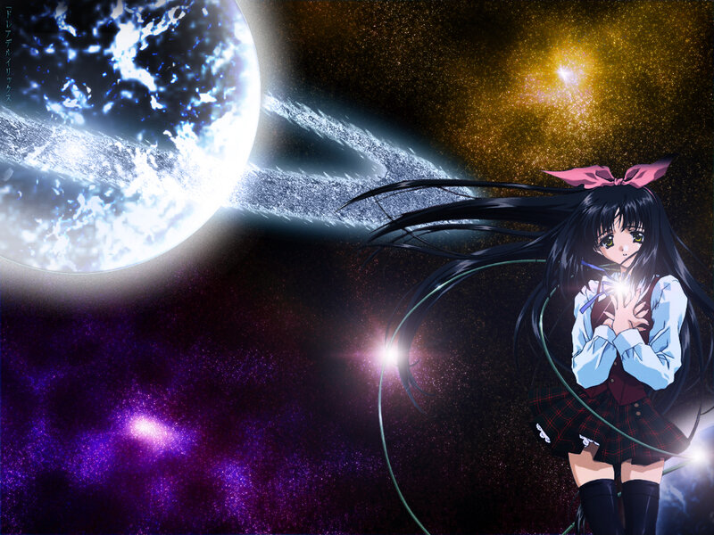 Anime Girl in Space — Black, Dramatic