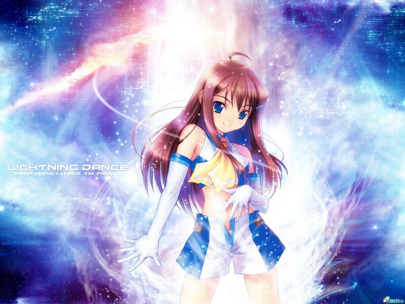 Anime Girl in Space — Blue, Dramatic, Digital Art, Galaxy